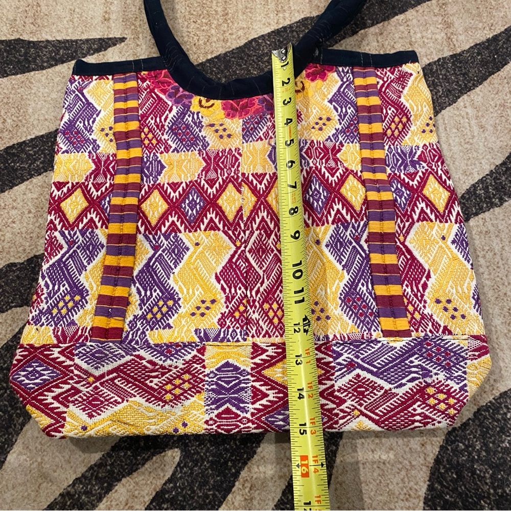 Bag, Colorful Patterned Tote - Picture 4 of 10
